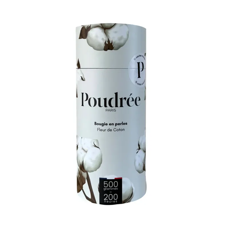 Bougie Perles de cire - Fleur de Coton