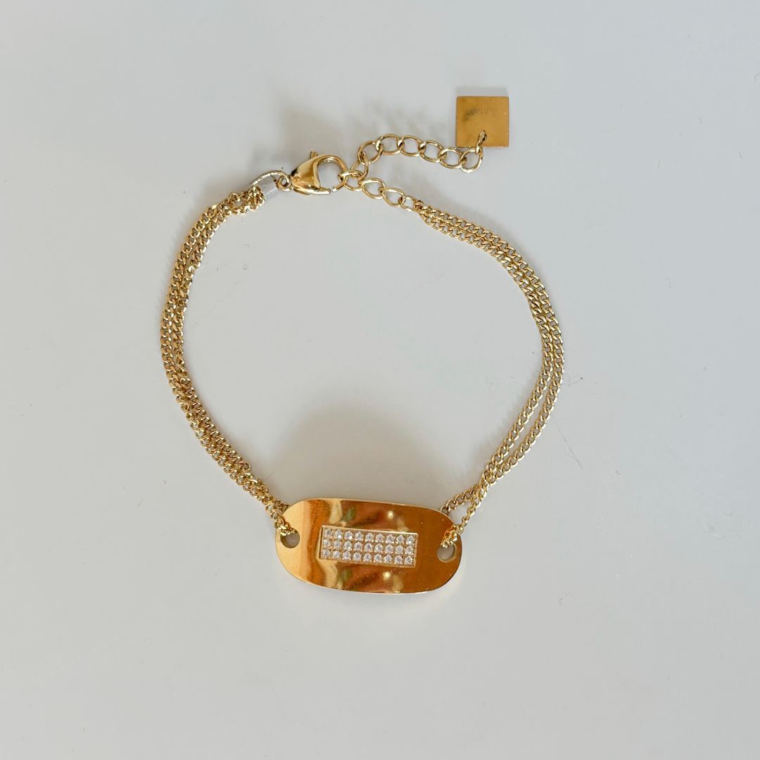 Bracelet Gourmette - Acier Doré