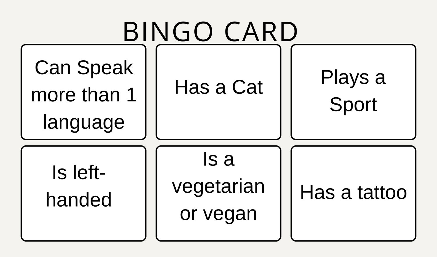 Bingo Game Party Favour