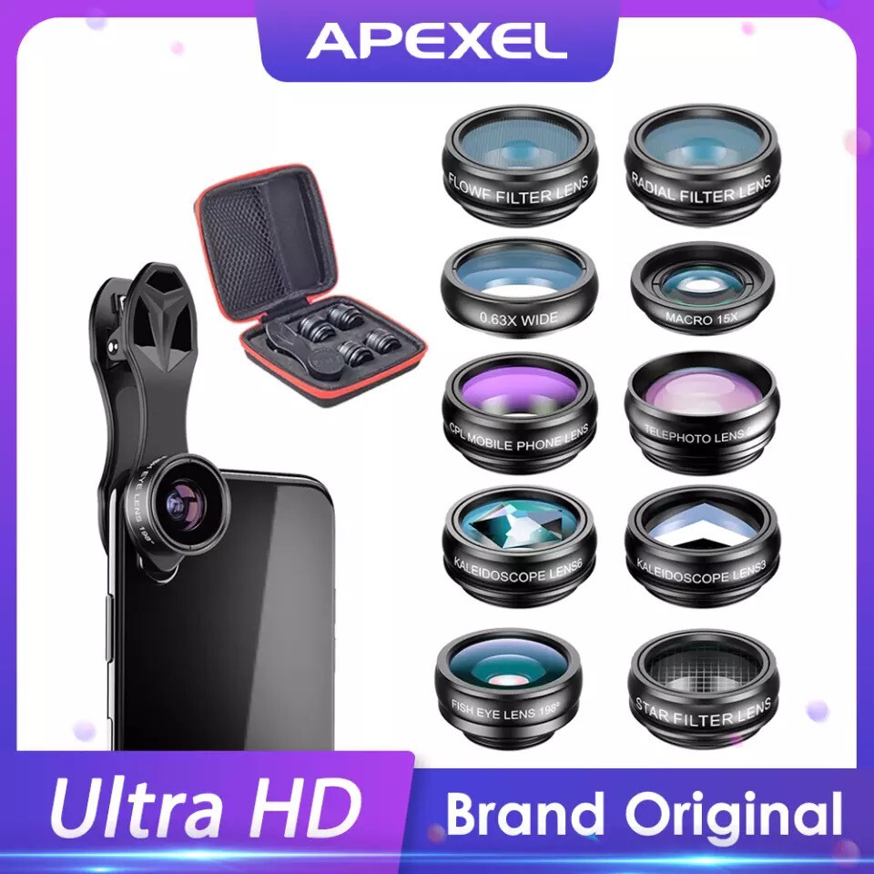 [Prebook] Apexel 10 in 1 Phone Lens Combo with Filters