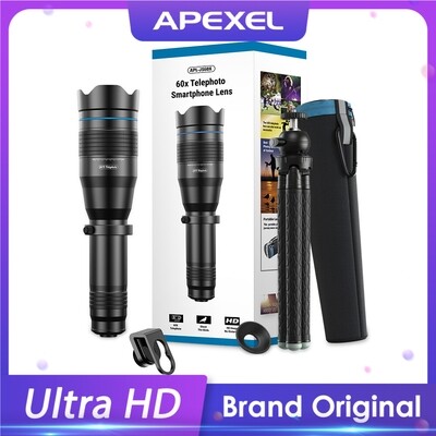 [Prebook] Apexel HD 60X metal telescope telephoto Phone Hyper Zoom lens
