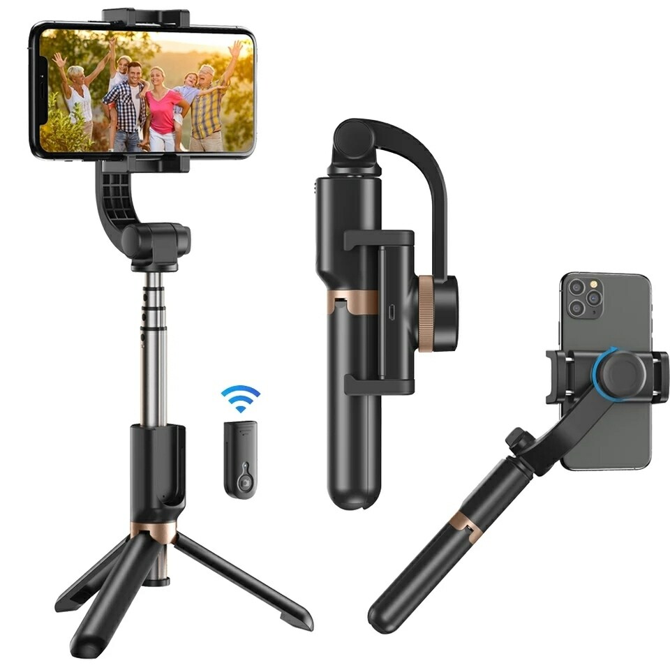 APEXEL Phone Stabilizer Video Record Universal Handheld Gimbal Smartphone Stabilizers Wireless Bluetooth Selfie Stick Vlog