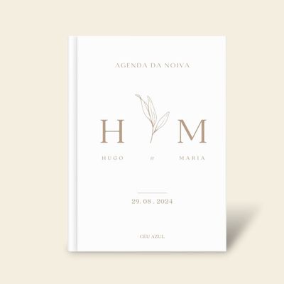 Agenda Wedding Planner Logo Floral, made in Portugal | Céu Azul