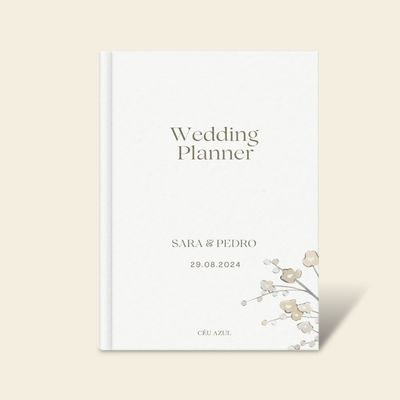 Agenda Wedding Planner Happy Floral, made in Portugal | Céu Azul