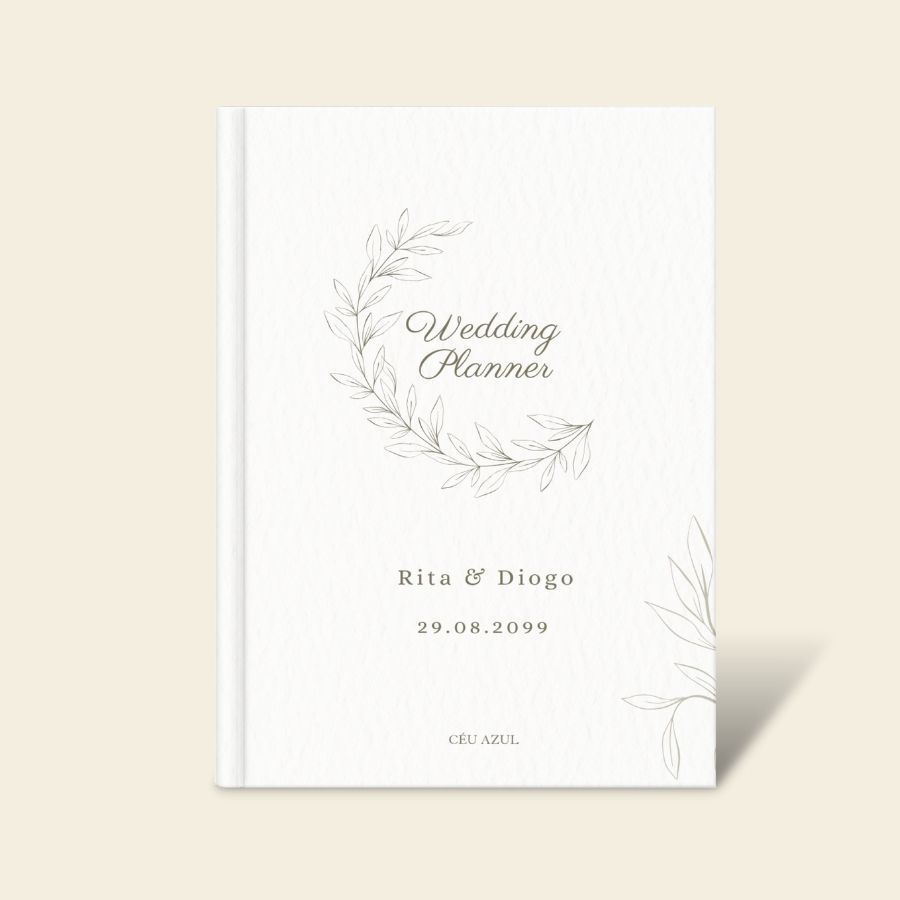 Agenda Wedding Planner Simple Floral