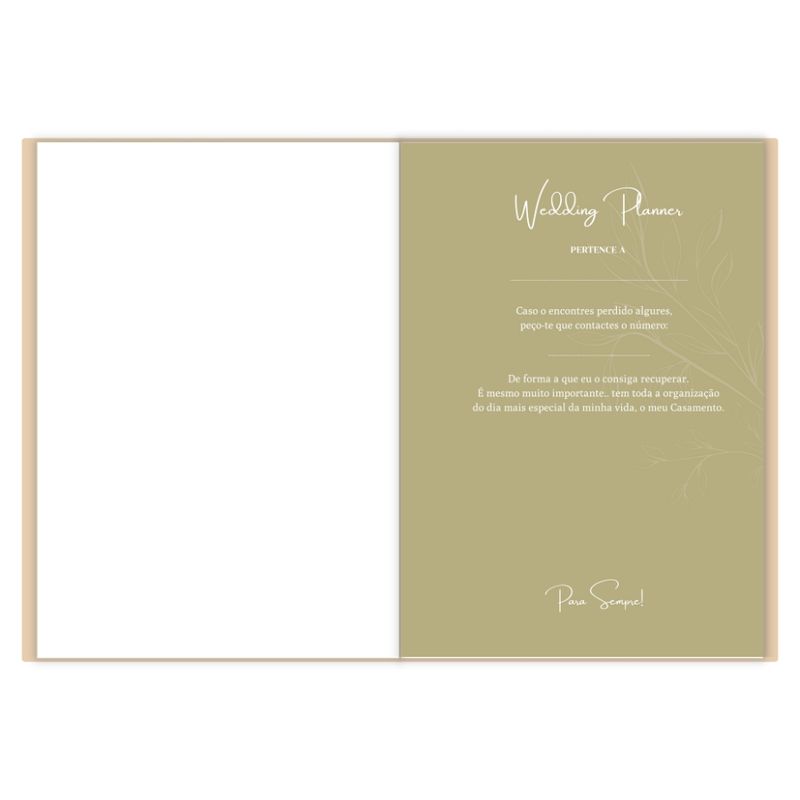 Agenda Wedding Planner Happy Floral, cover detail