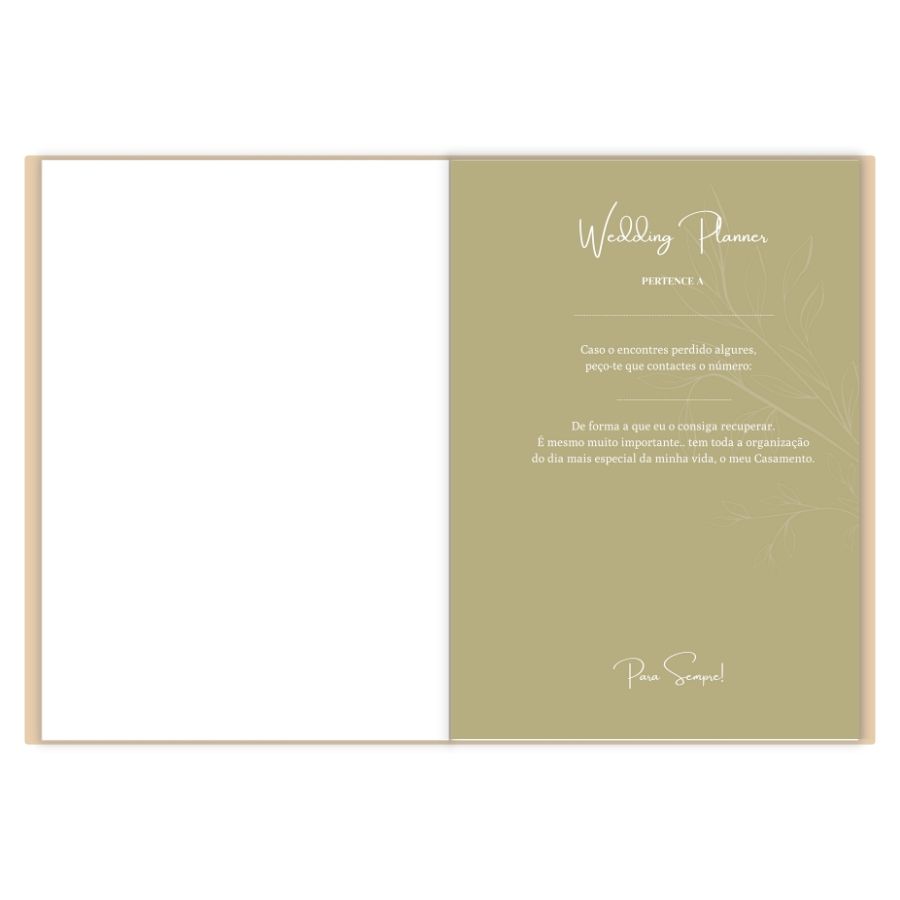 Agenda Wedding Planner Simple Floral
