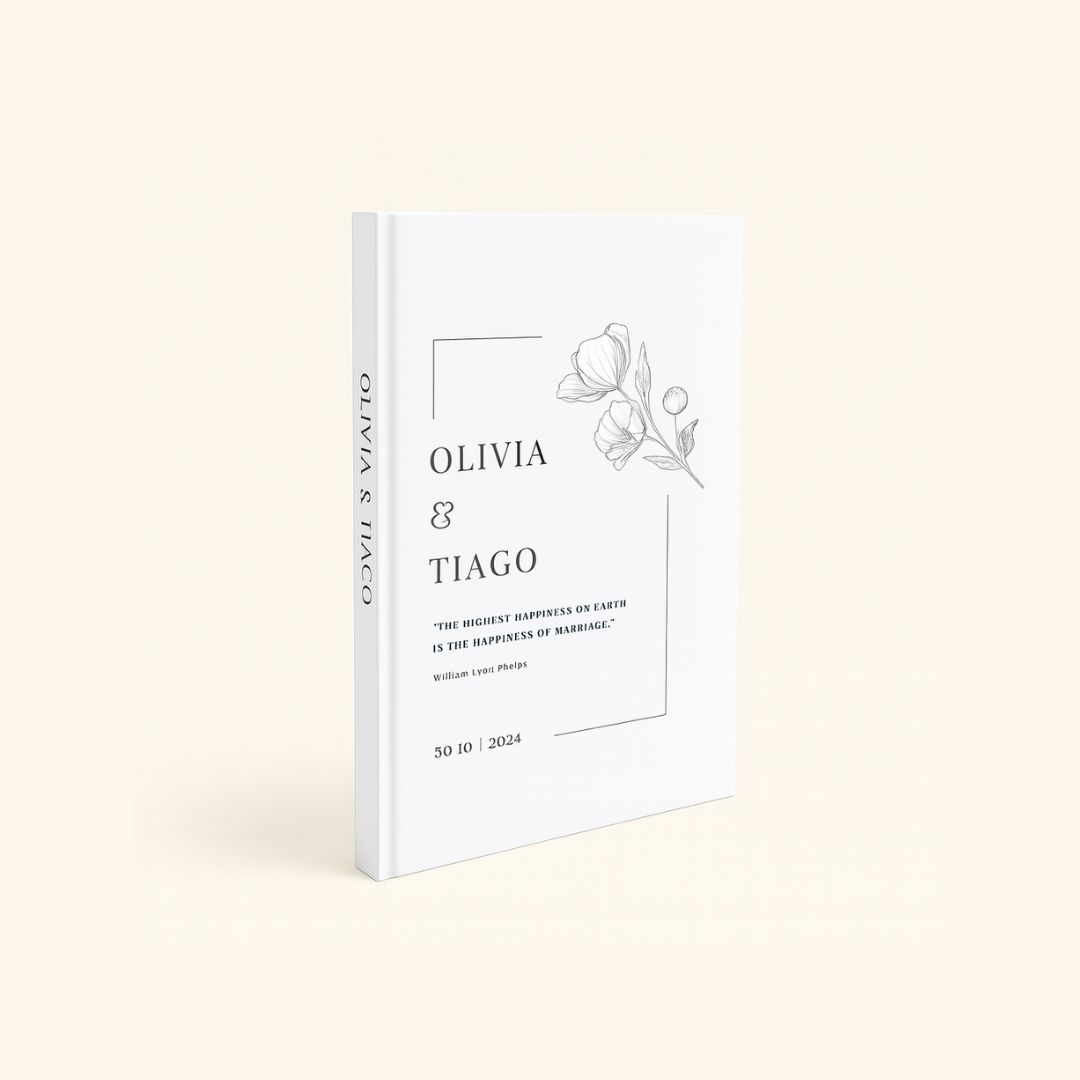 Livro de Honra Personalizado Flower