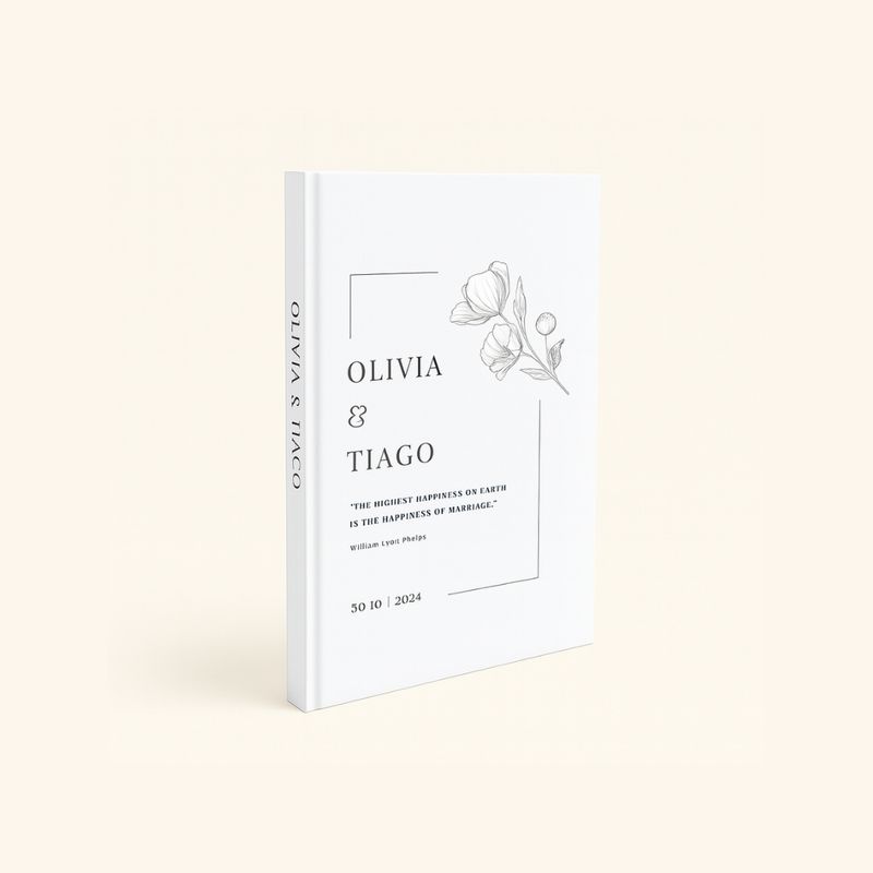 Livro de Honra Personalizado Flower