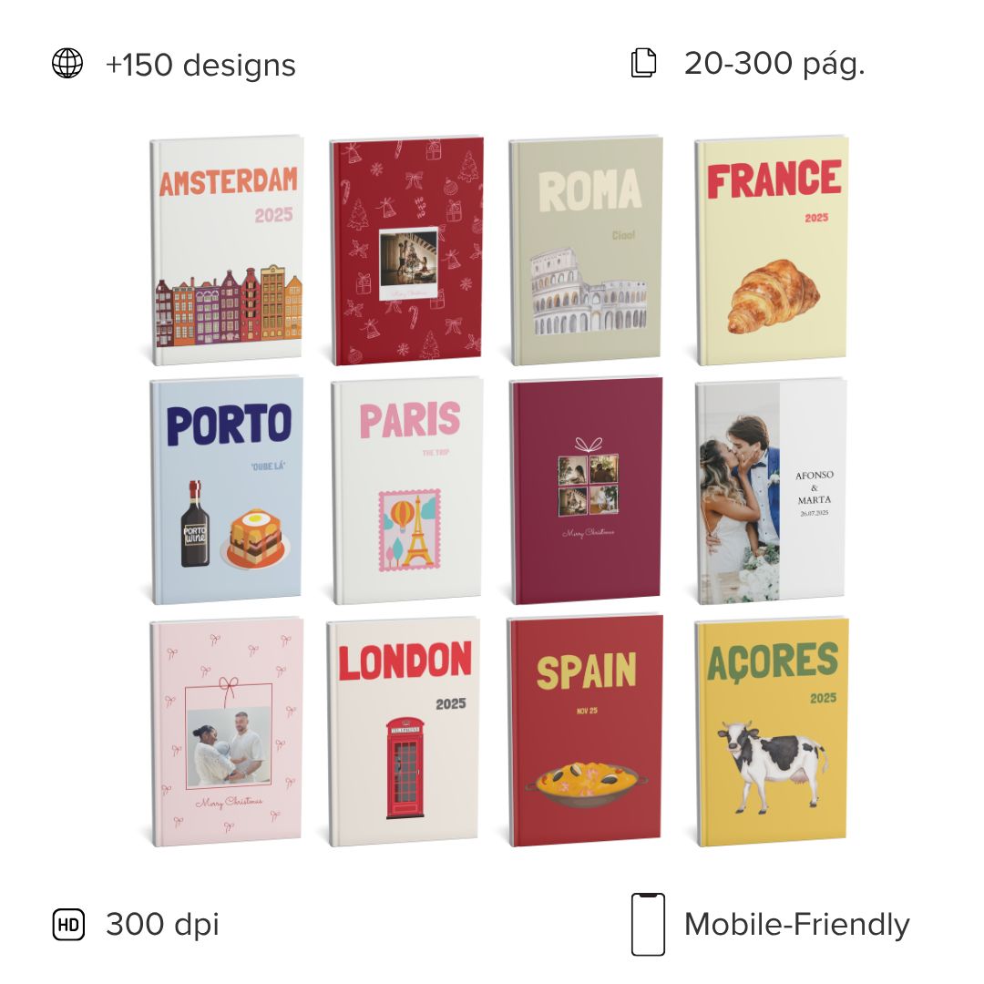 Álbum de Fotos 100% Personalizado - Cria em 5 min