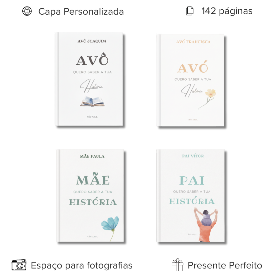 Livro de Histórias Personalizado - Quero saber a tua história