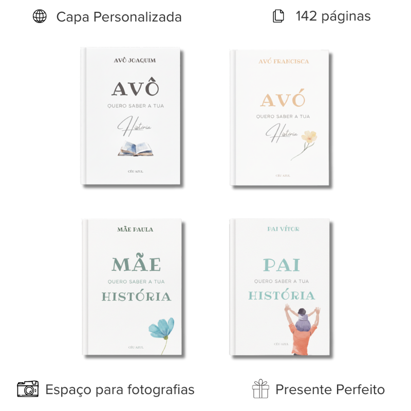 Livro de Histórias Personalizado - Quero saber a tua história