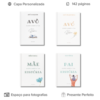 Livro de Histórias Personalizado - Quero saber a tua história
