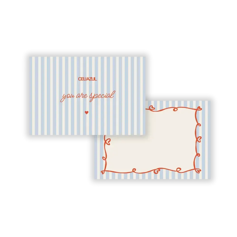 Pack of 9 dedication cards printed on premium 250gsm silk coated paper