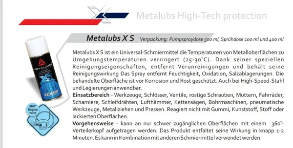 Metalubs XS 400 ml