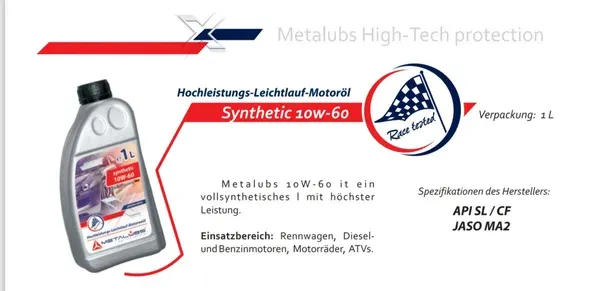 Metalubs Synthetic 10W-60 1l