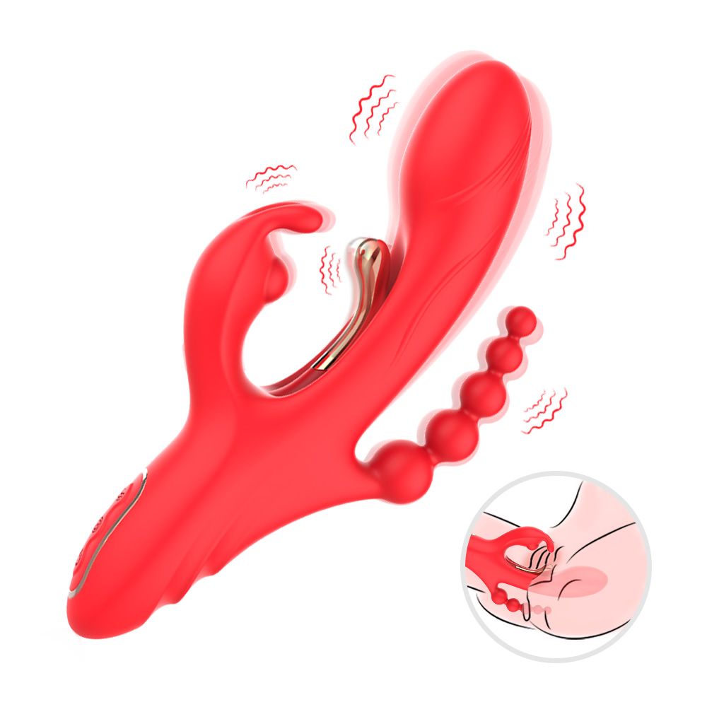 Roodgloeiende majestueuze fladderende konijn vibrator