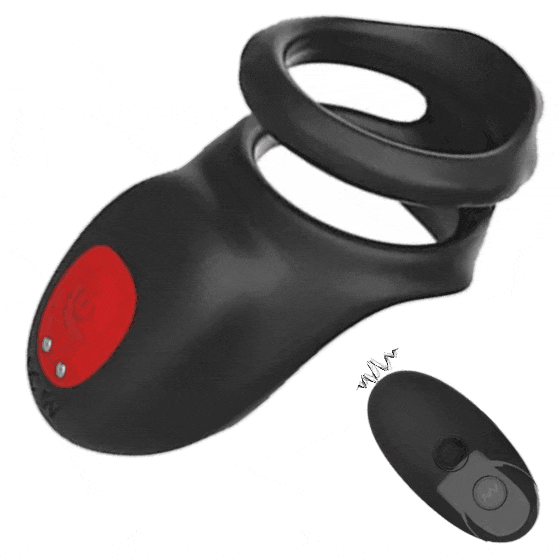The Nutcracker Multifunctional Cock Ring Vibrator + Remote Control The Nutcracker Multifunctional Cock Ring Vibrator + Remote Control