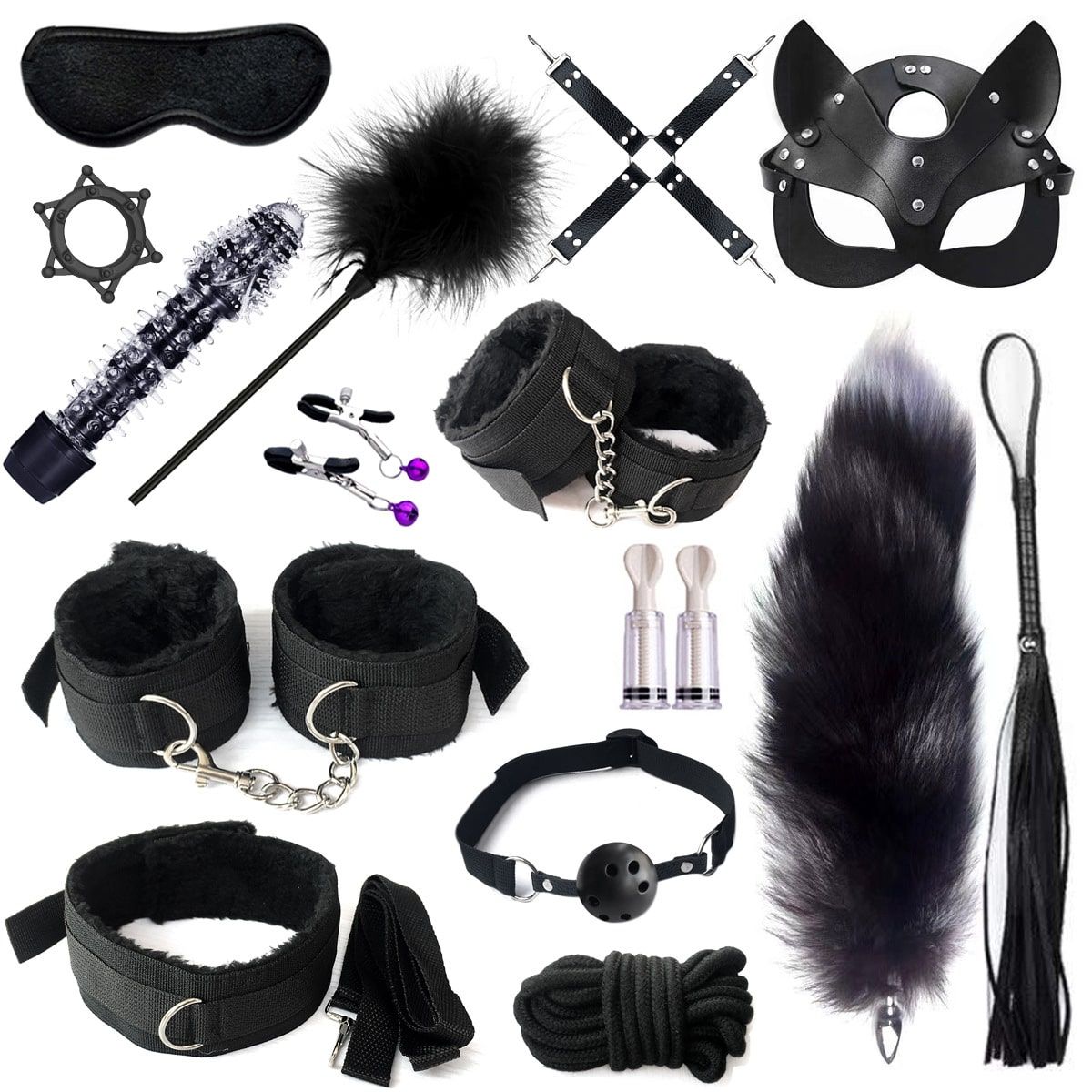 Exotica Couples Fun Bondage & Toy Set ( 20 Piece)