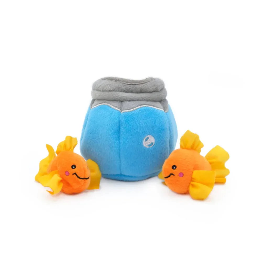 ZippyClaws Cat Toy Burrow Fish in a Bowl