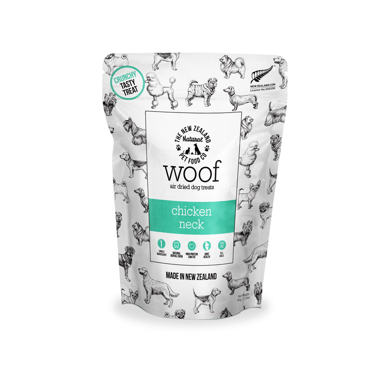 Woof Chicken Neck Treat 50g