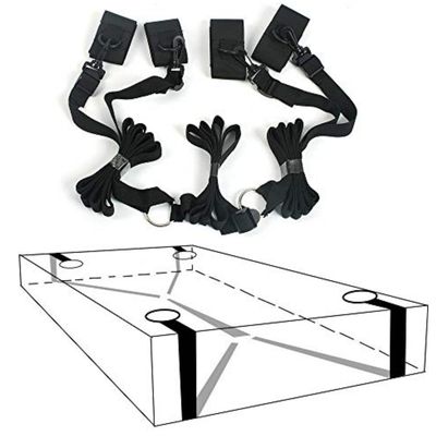 Schwarze Nylon-Matratzenunterlage Bettfesseln