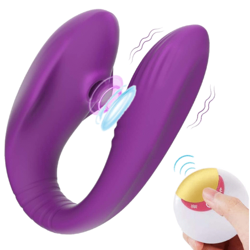 Diversion Couples Sucking Vibrator With Remote Control