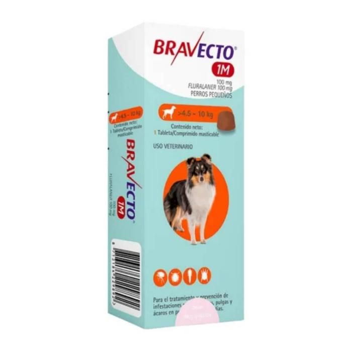Bravecto 1M (pequeño) 4.5 a 10 kg