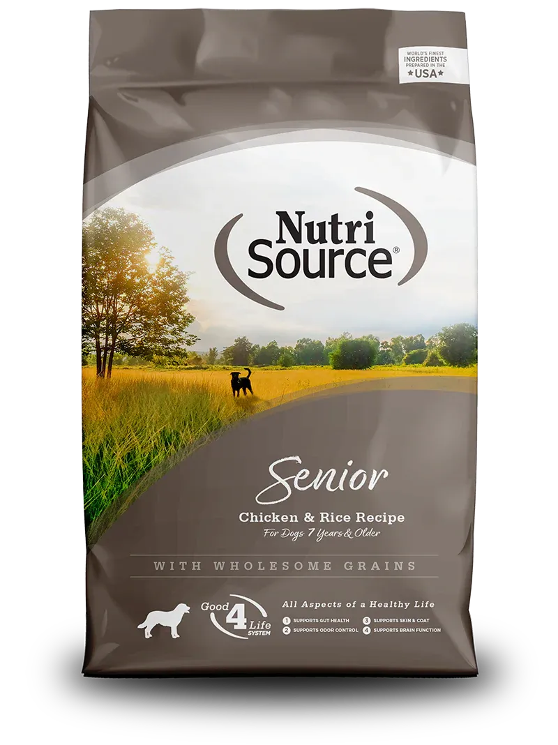 NutriSource Senior Chicken &amp; Rice Recipe – Alimento para perros 7+ años