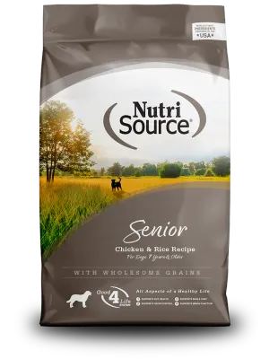 NutriSource Senior Chicken &amp; Rice Recipe – Alimento para perros 7+ años