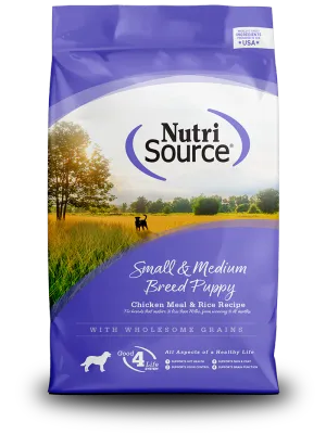 NutriSource Small &amp; Medium Breed Puppy – Chicken &amp; Rice