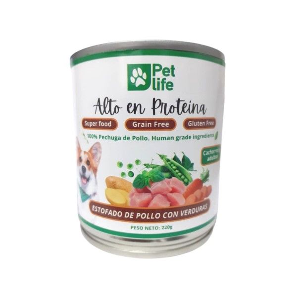 Petlife Estofado Pollo &amp; Verduras 220 g