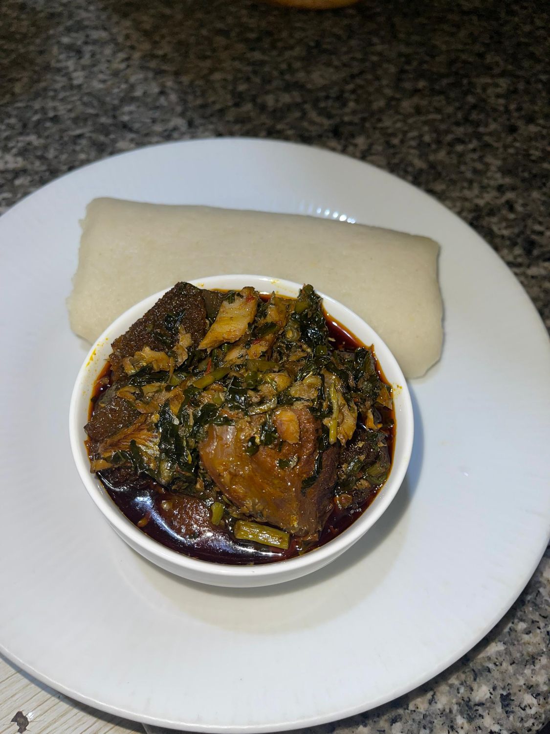 Vegetable Soup With Swallow