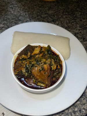 Vegetable Soup With Swallow