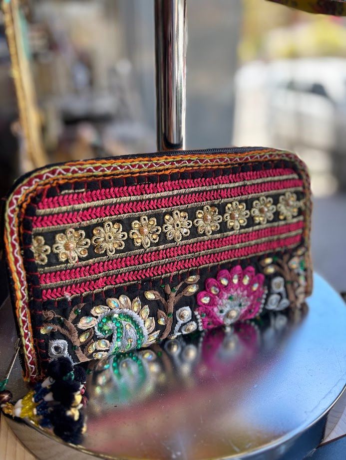 Embroidered Hand Pouch