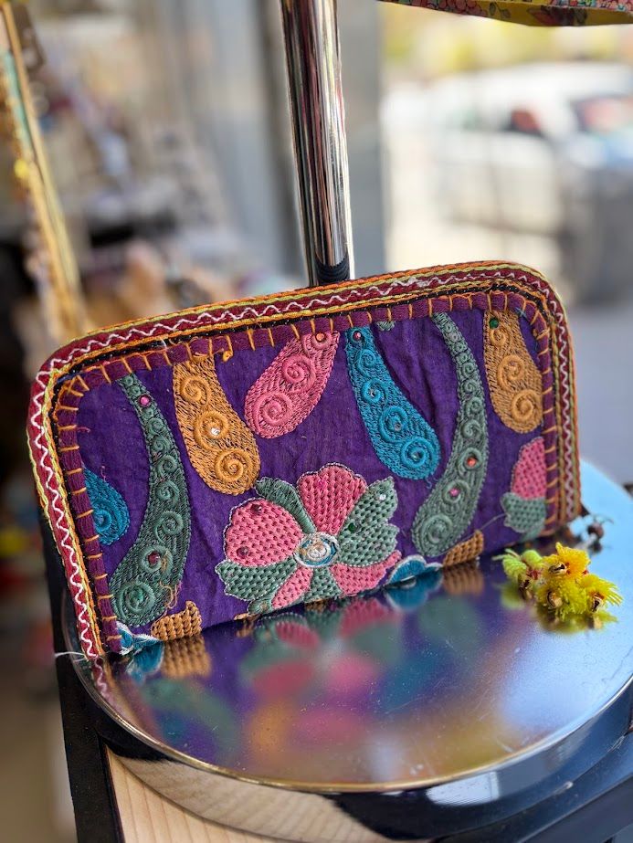 Embroidered Hand Pouch