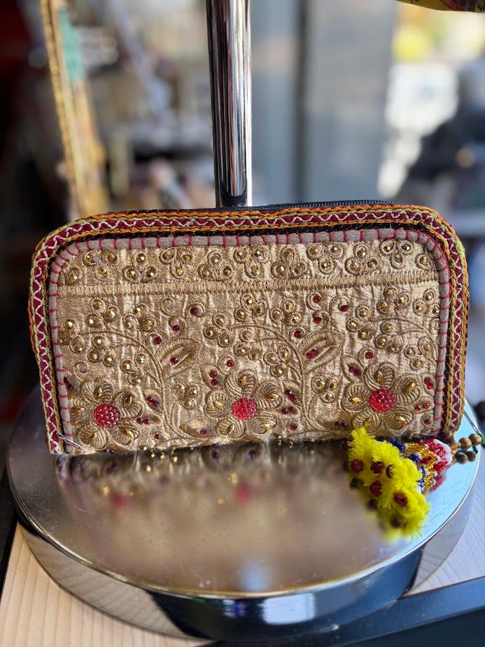 Embroidered Hand Pouch