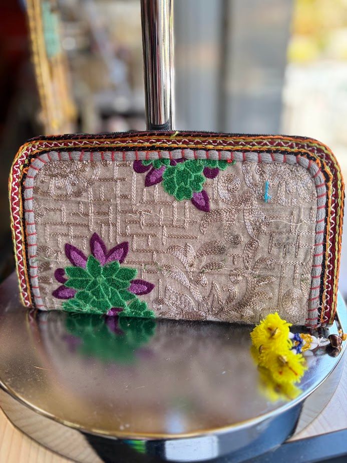 Embroidered Hand Pouch
