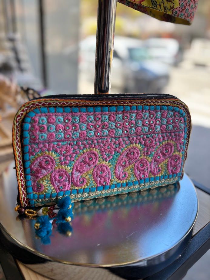 Embroidered Hand Pouch