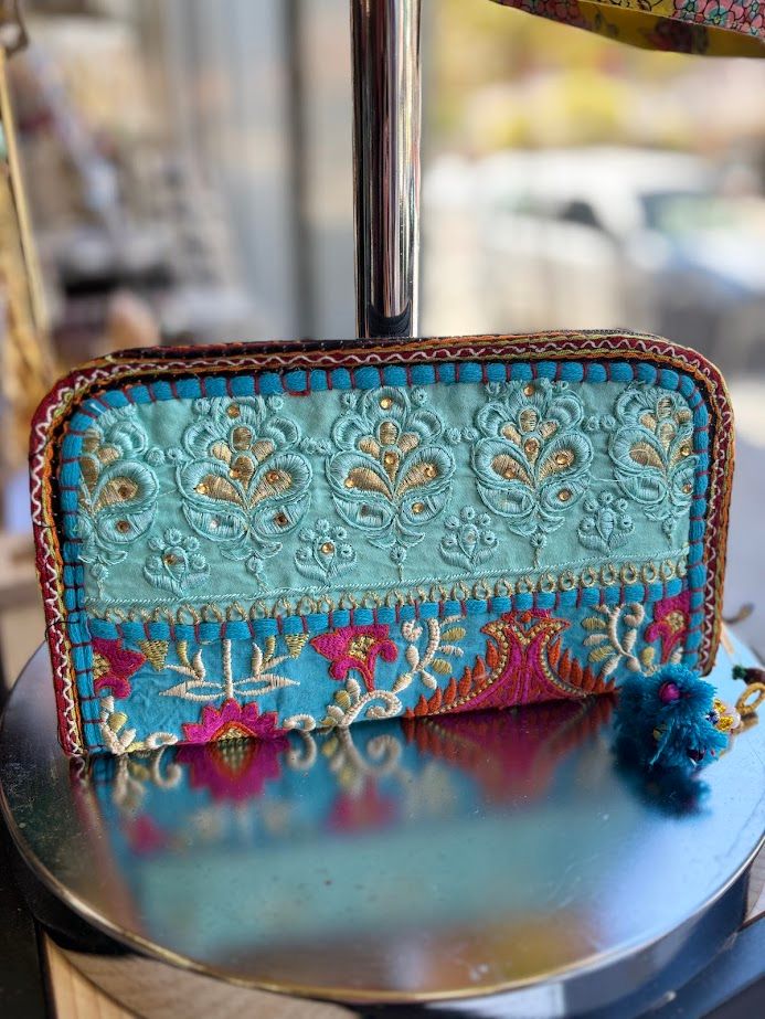 Embroidered Hand Pouch