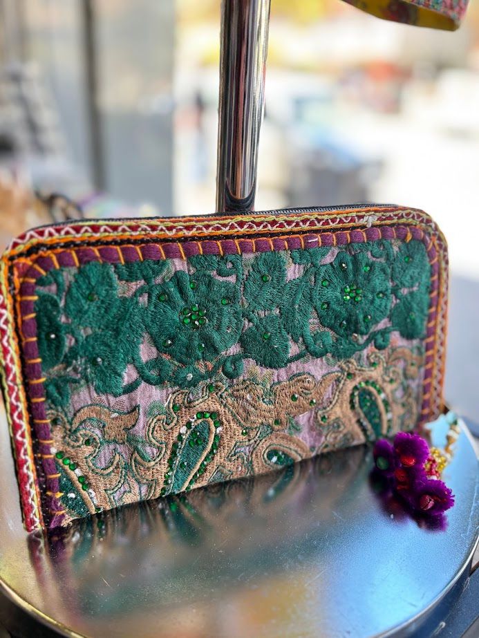 Embroidered Hand Pouch
