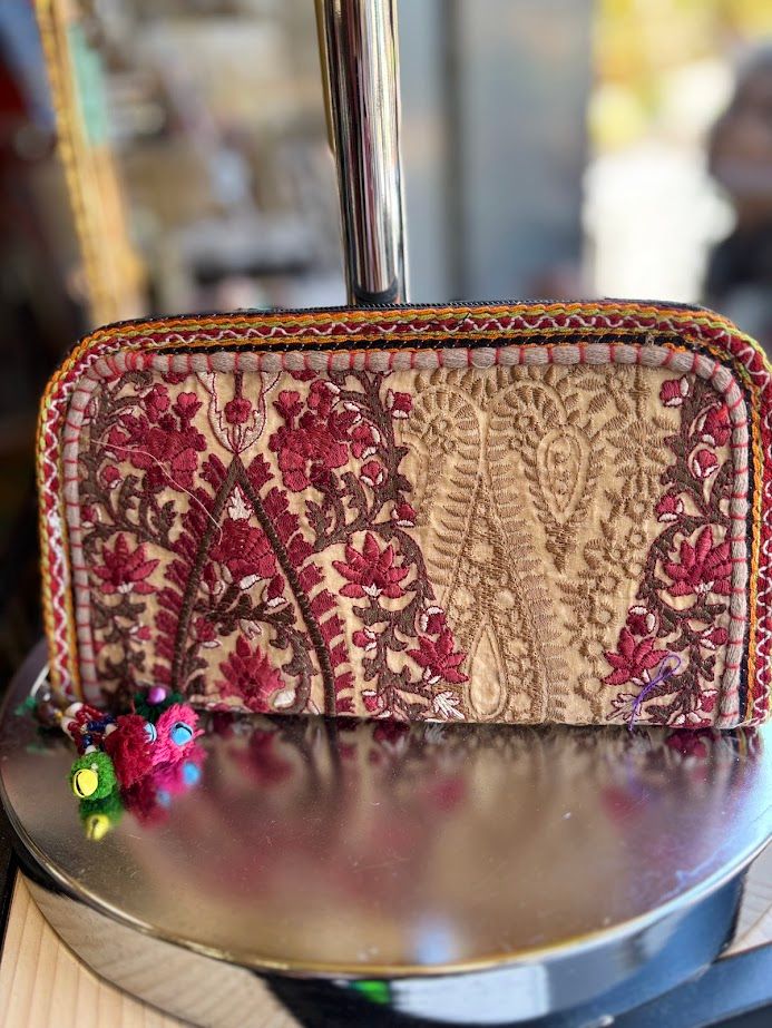 Embroidered Hand Pouch