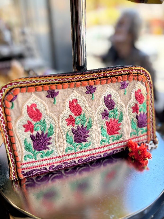 Embroidered Hand Pouch