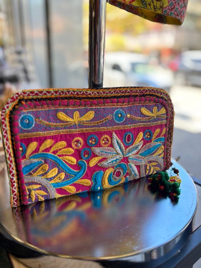 Embroidered Hand Pouch