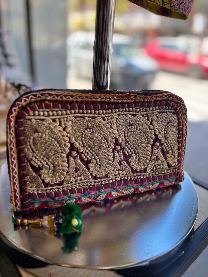 Embroidered Hand Pouch