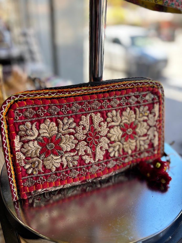 Embroidered Hand Pouch