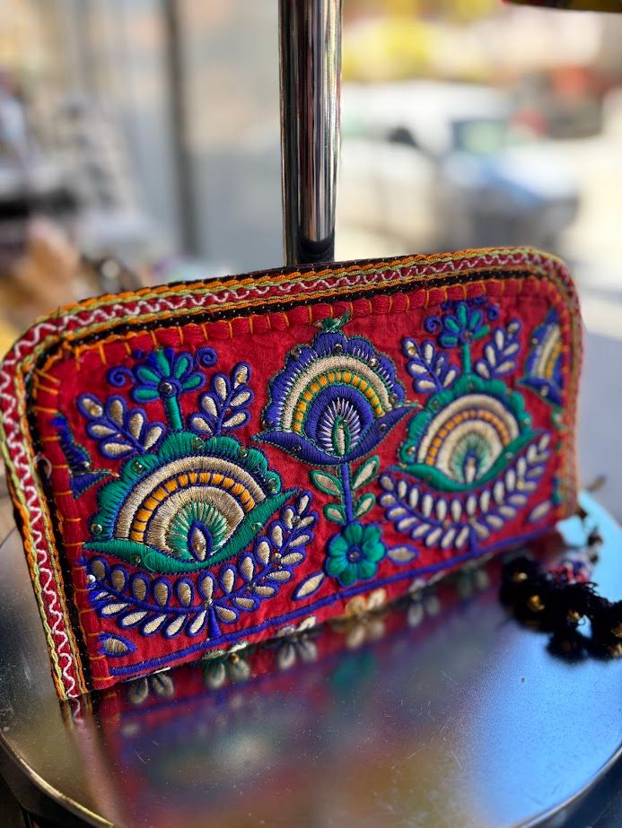Embroidered Hand Pouch