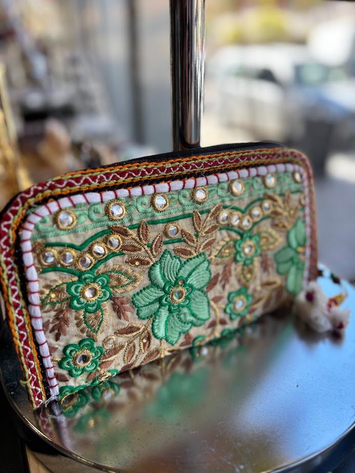 Embroidered Hand Pouch