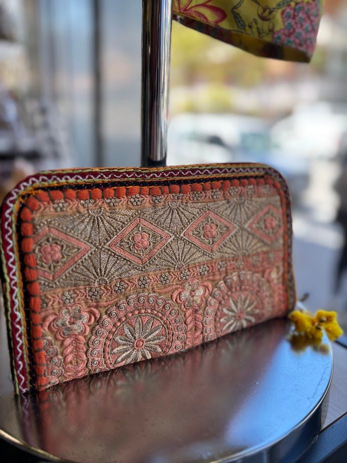 Embroidered Hand Pouch