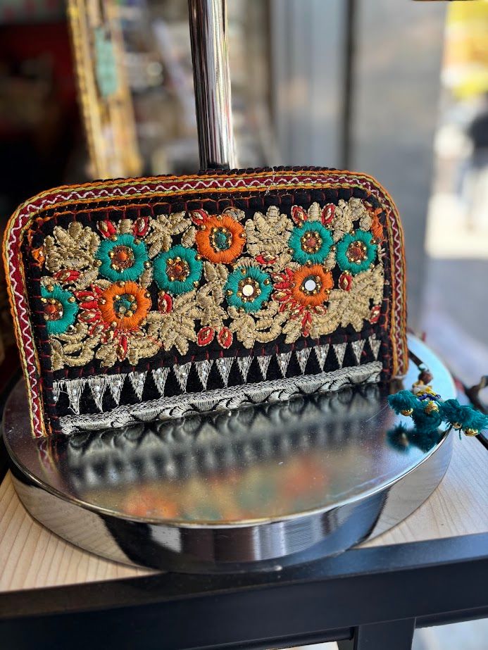 Embroidered Hand Pouch